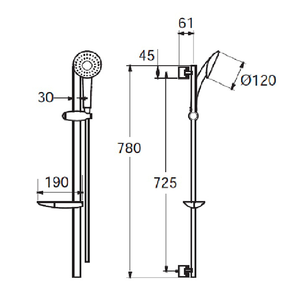 Moonshadow 300 - Shower Kit(Thailand) | American Standard