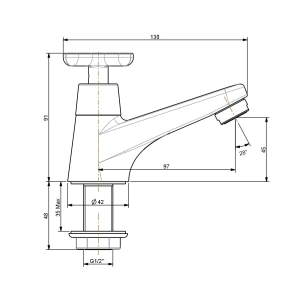 Winston Basin Mono (Cross Handle) | American Standard